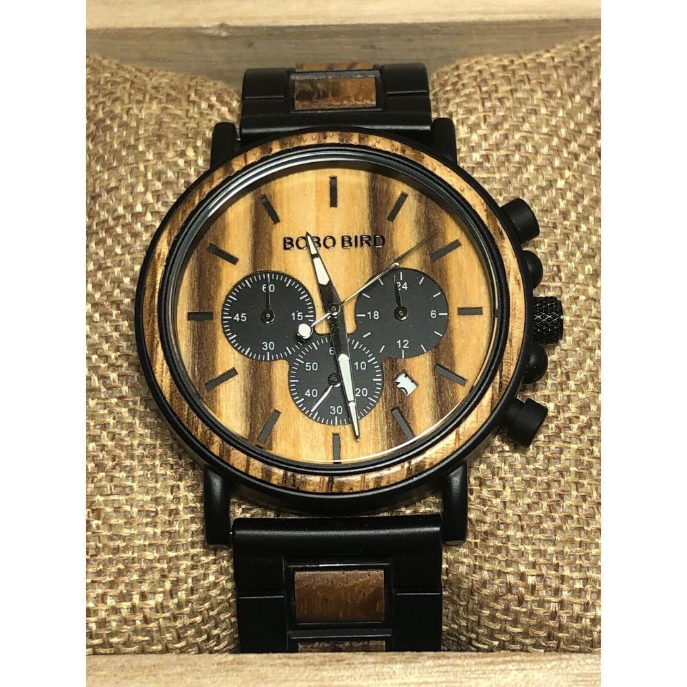 Bobo Bird Unisex Stainless Steel Analog Dial Quartz Genuine Wrist Watch BW108